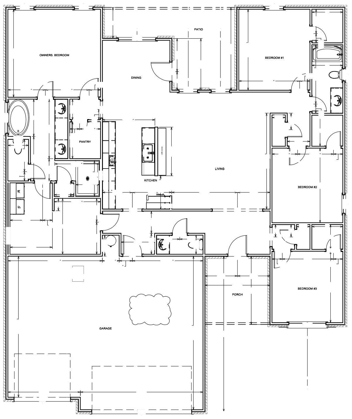 The Briercreek first floor plan