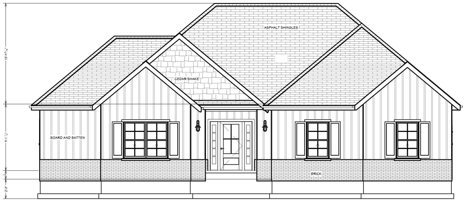 Dillon Cove front elevation, Lot 42