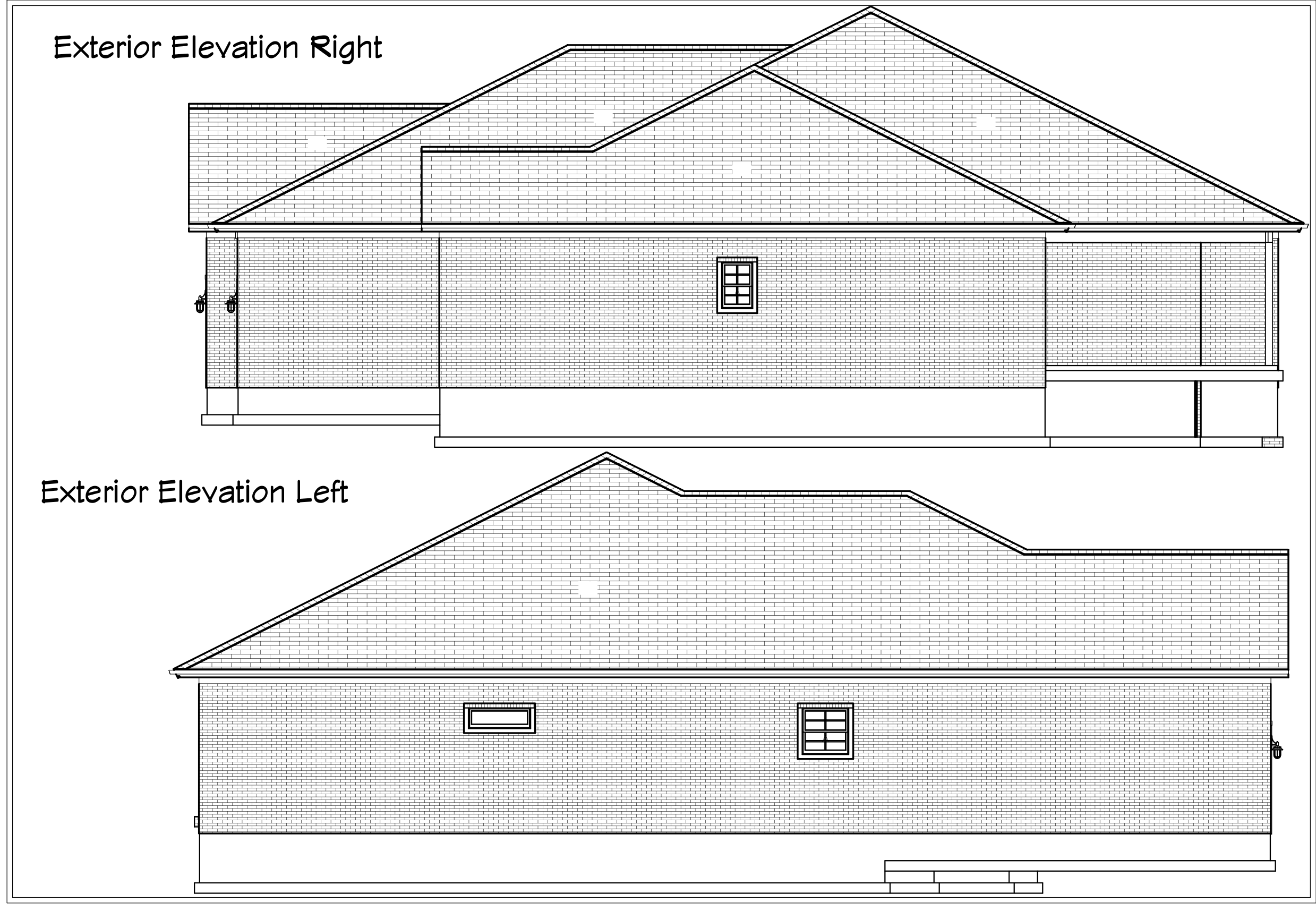 The Tanglewood left and right elevations
